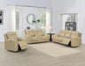 Steve Silver Doncella Leather Dual Power Reclining Console Loveseat in Surly Sand - Furniture Max (Falls Church,VA) *