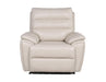 Steve Silver Duval Leather Dual Power Recliner in Impressive Ivory - Furniture Max (Falls Church,VA) *