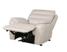Steve Silver Duval Leather Dual Power Recliner in Impressive Ivory - Furniture Max (Falls Church,VA) *