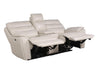 Steve Silver Duval Leather Dual Power Reclining Loveseat in Impressive Ivory - Furniture Max (Falls Church,VA) *