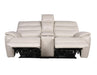 Steve Silver Duval Leather Dual Power Reclining Loveseat in Impressive Ivory - Furniture Max (Falls Church,VA) *