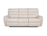 Steve Silver Duval Leather Dual Power Reclining Sofa in Impressive Ivory - Furniture Max (Falls Church,VA) *