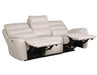 Steve Silver Duval Leather Dual Power Reclining Sofa in Impressive Ivory - Furniture Max (Falls Church,VA) *