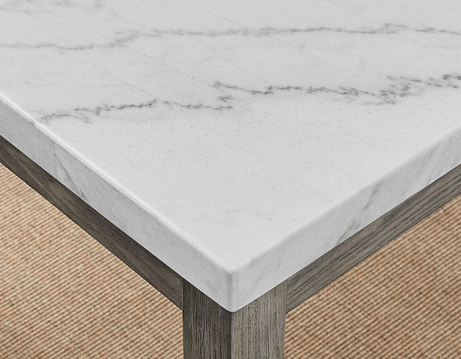 Steve Silver Emily White Marble Top Dining Table in Mossy Grey - Furniture Max (Falls Church,VA) *