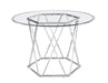 Steve Silver Escondido Round Dining Table in Chrome - Furniture Max (Falls Church,VA) *