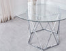 Steve Silver Escondido Round Dining Table in Chrome - Furniture Max (Falls Church,VA) *