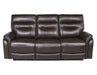 Steve Silver Fortuna Leather Dual Power Reclining Sofa in Coffee - Furniture Max (Falls Church,VA) *