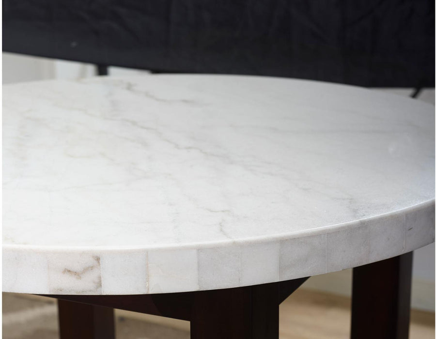 Steve Silver Francis Marble Top Counter Table in Cordovan Dark Cherry - Furniture Max (Falls Church,VA) *