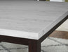 Steve Silver Francis Square Marble Top Counter Table in Cordovan Dark Cherry - Furniture Max (Falls Church,VA) *