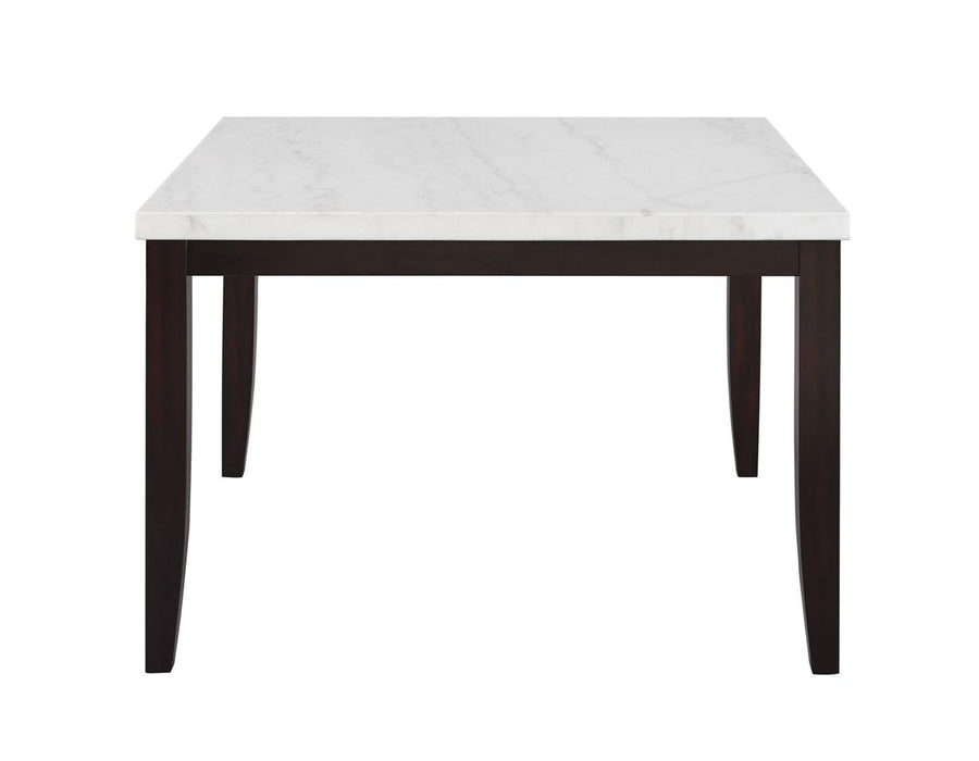 Steve Silver Francis Square Marble Top Dining Table in Cordovan Dark Cherry - Furniture Max (Falls Church,VA) *