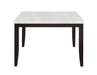 Steve Silver Francis Square Marble Top Dining Table in Cordovan Dark Cherry - Furniture Max (Falls Church,VA) *