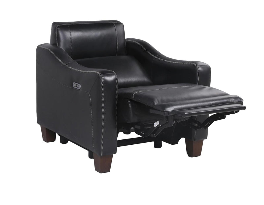Steve Silver Giorno Dual Power Leather Recliner in Midnight - Furniture Max (Falls Church,VA) *