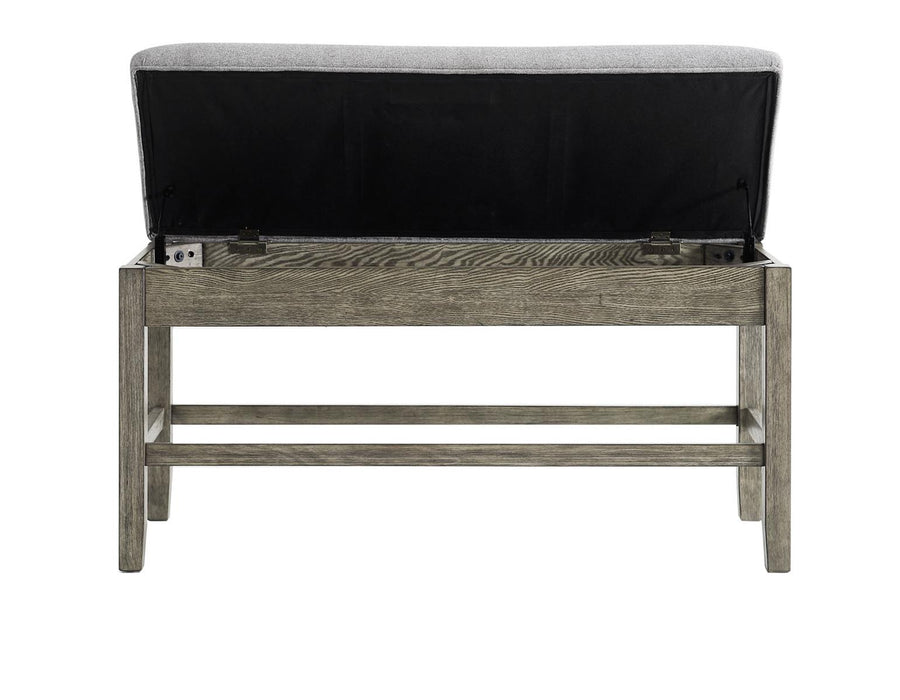 Steve Silver Grayson Storage Counter Bench in Driftwood - Furniture Max (Falls Church,VA) *