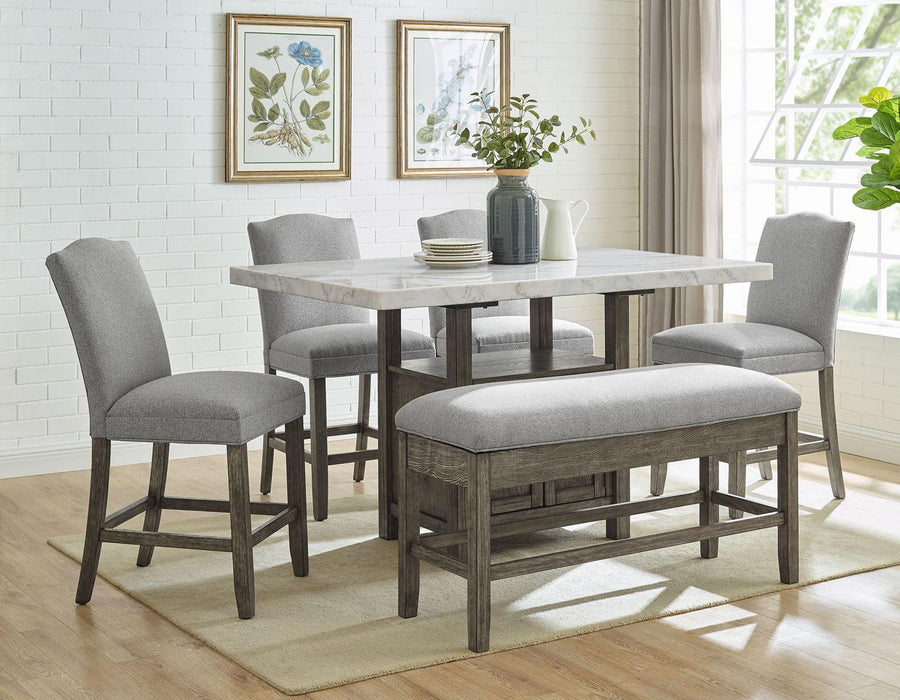 Steve Silver Grayson Storage Counter Bench in Driftwood - Furniture Max (Falls Church,VA) *
