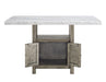 Steve Silver Grayson White Marble Counter Storage Table in Driftwood - Furniture Max (Falls Church,VA) *