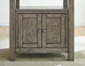 Steve Silver Grayson White Marble Counter Storage Table in Driftwood - Furniture Max (Falls Church,VA) *