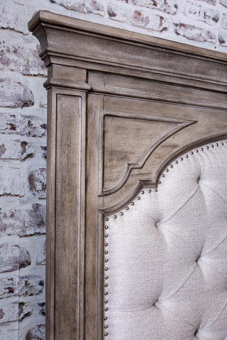 Steve Silver Highland Park King Panel Bed in Waxed Driftwood - Furniture Max (Falls Church,VA) *