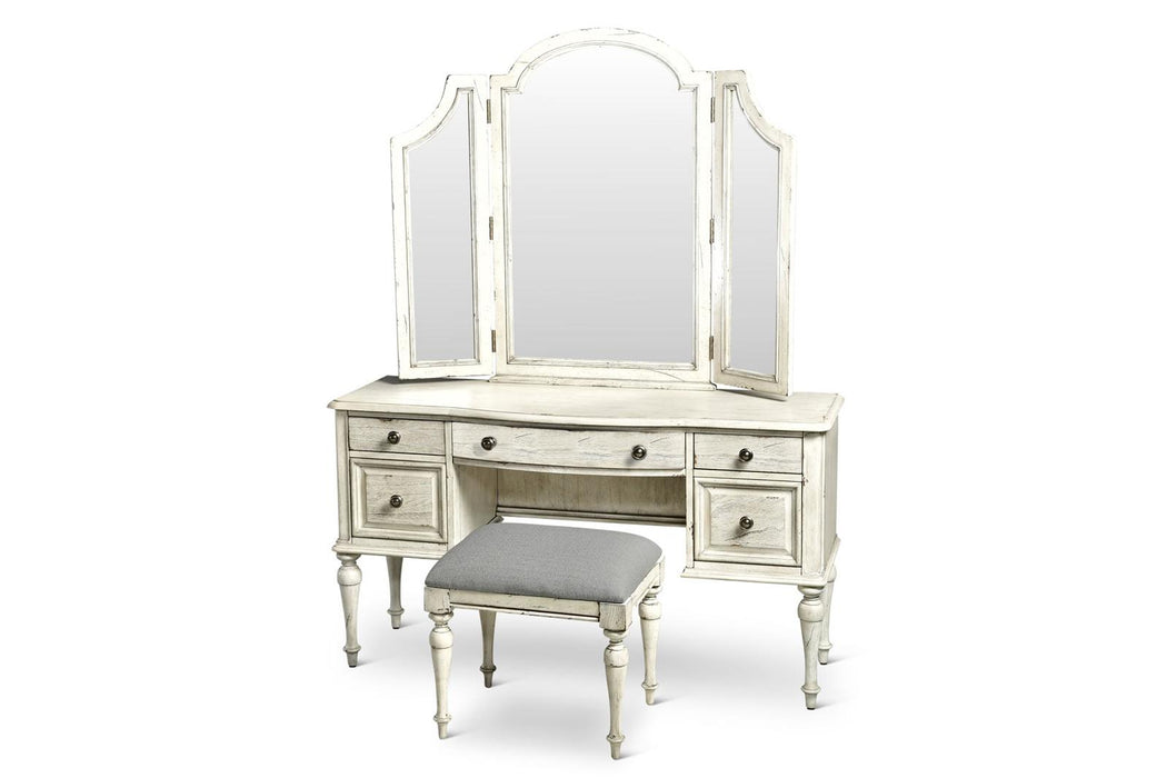Steve Silver Highland Park Vanity Desk in Cathedral White - Furniture Max (Falls Church,VA) *