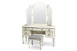 Steve Silver Highland Park Vanity Desk in Cathedral White - Furniture Max (Falls Church,VA) *