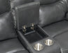 Steve Silver Isabella Manual Reclining Console Loveseat in Grey - Furniture Max (Falls Church,VA) *