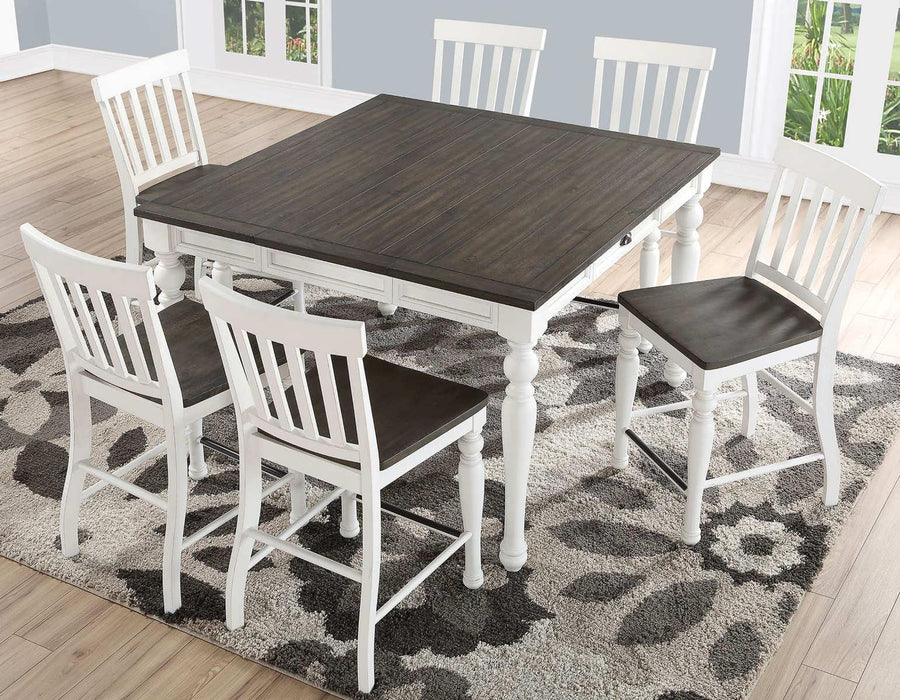 Steve Silver Joanna Counter Table in Two-tone Ivory and Mocha - Furniture Max (Falls Church,VA) *