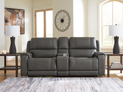 5Z - Pittson Power Reclining Sectional Loveseat with Console - Furniture Max (Falls Church,VA) *