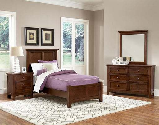 Vaughan-Bassett Bonanza Twin Mansion Bed Bed in Cherry - Furniture Max (Falls Church,VA) *