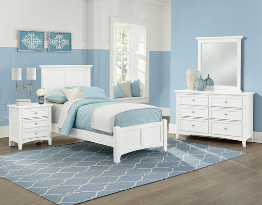 Vaughan-Bassett Bonanza Twin Mansion Bed Bed in White - Furniture Max (Falls Church,VA) *