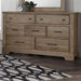 Vaughan-Bassett Cool Rustic 7 Drawer Dresser in Stone Grey - Furniture Max (Falls Church,VA) *