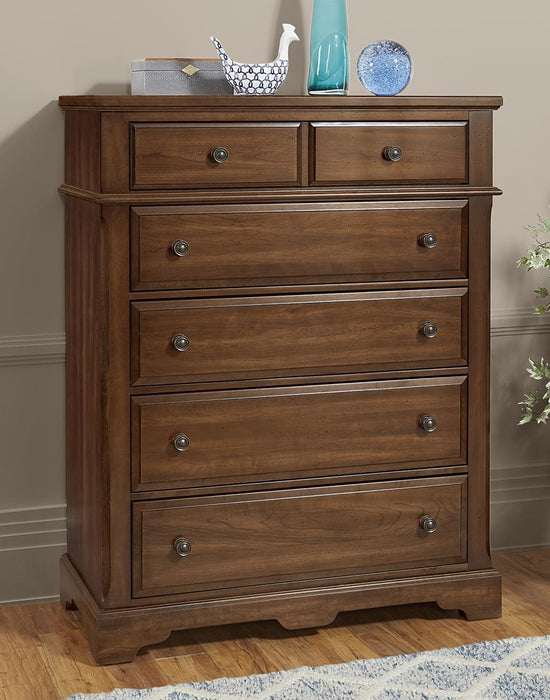 Vaughan-Bassett Heritage 5 Drawer Chest in Amish Cherry - Furniture Max (Falls Church,VA) *