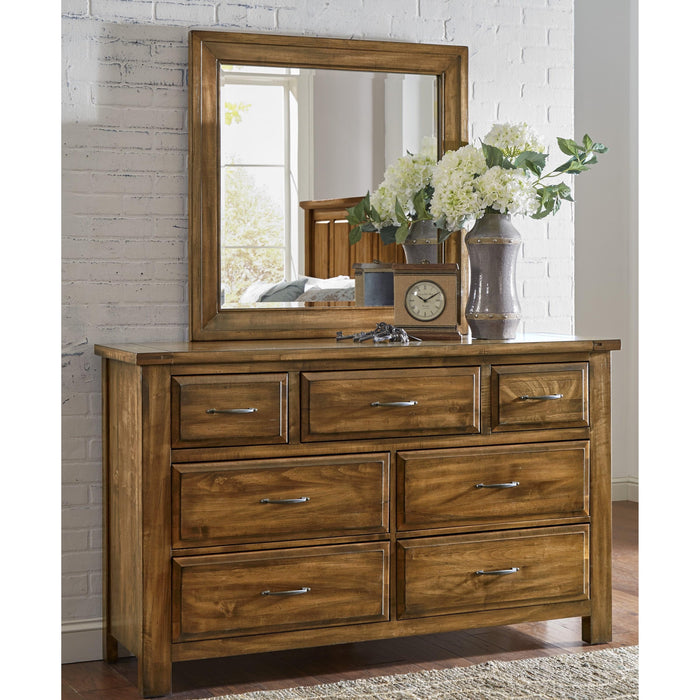 Vaughan-Bassett Maple Road Landscape Mirror in Antique Amish - Furniture Max (Falls Church,VA) *