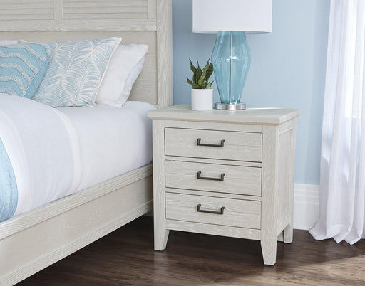 Vaughan-Bassett Passageways Oyster Grey 3 Drawer Nightstand in Grey - Furniture Max (Falls Church,VA) *