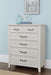 Vaughan-Bassett Passageways Oyster Grey 5 Drawer Chest in Oyster Grey - Furniture Max (Falls Church,VA) *