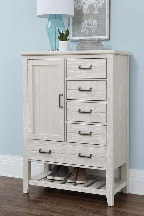 Vaughan-Bassett Passageways Oyster Grey Door Chest in Oyster Grey - Furniture Max (Falls Church,VA) *