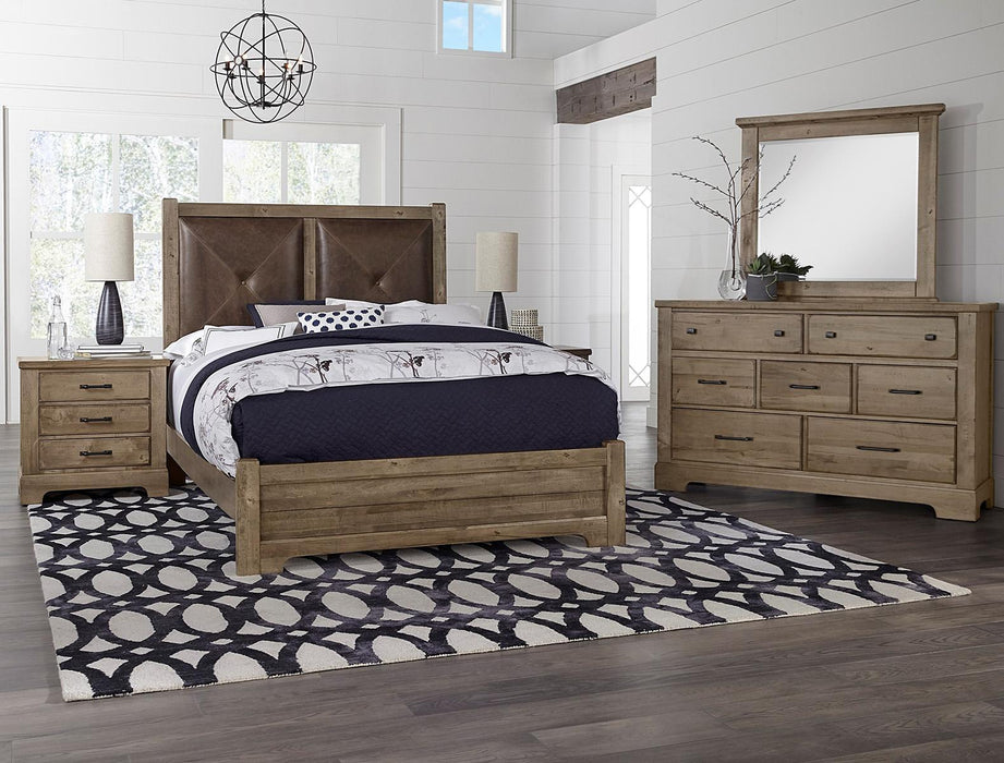 Vaughan-Bassett Cool Rustic 3 Drawer Nightstand in Stone Grey - Furniture Max (Falls Church,VA) *