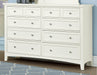 Vaughan-Basset Bonanza 8-Drawer Triple Dresser in White - Furniture Max (Falls Church,VA) *
