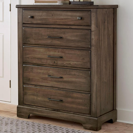 Vaughan-Bassett Cool Rustic 5 Drawer Chest in Mink - Furniture Max (Falls Church,VA) *