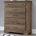 Vaughan-Bassett Cool Rustic 5 Drawer Chest in Stone Grey - Furniture Max (Falls Church,VA) *