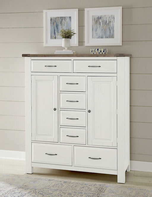 Vaughan-Bassett Maple Road Sweater Chest in Soft White/Natural Top - Furniture Max (Falls Church,VA) *