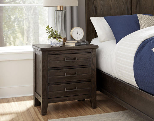 Vaughan-Bassett Passageways Charleston Brown 3 Drawer Nightstand in Dark Brown - Furniture Max (Falls Church,VA) *