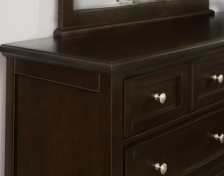 Vaughan-Basset Bonanza 8-Drawer Triple Dresser in Merlot - Furniture Max (Falls Church,VA) *