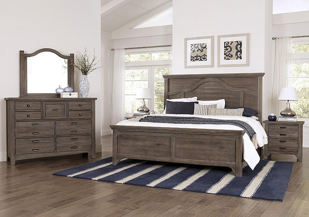 Vaughan-Bassett Bungalow King Mantel Panel Bed in Folkstone - Furniture Max (Falls Church,VA) *