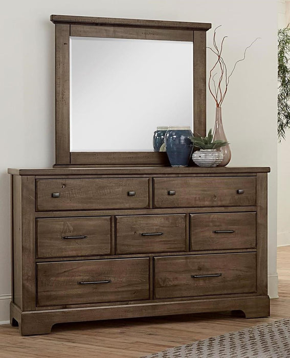Vaughan-Bassett Cool Rustic 7 Drawer Dresser in Mink - Furniture Max (Falls Church,VA) *