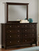 Vaughan-Basset Bonanza Landscape Mirror in Merlot - Furniture Max (Falls Church,VA) *