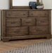 Vaughan-Bassett Cool Rustic 7 Drawer Dresser in Mink - Furniture Max (Falls Church,VA) *