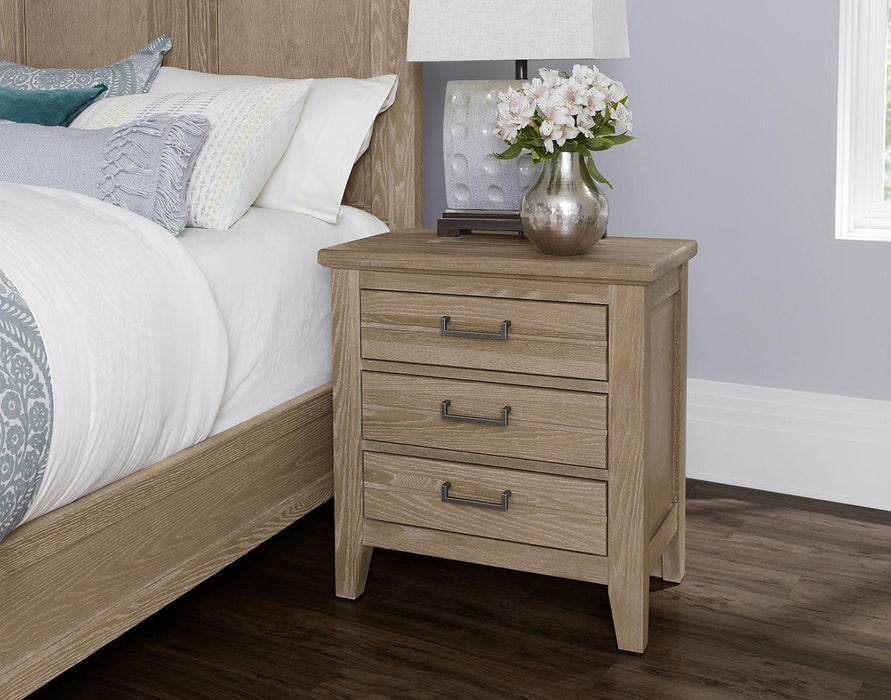 Vaughan-Bassett Passageways Deep Sand 3 Drawers Nightstand in Medium Brown - Furniture Max (Falls Church,VA) *