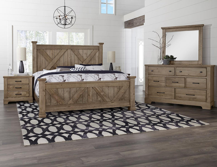 Vaughan-Bassett Cool Rustic Landscape Mirror in Stone Grey - Furniture Max (Falls Church,VA) *