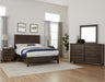 Vaughan-Bassett Passageways Charleston Brown Queen Louvered Bed with Low Profile Footboard in Dark Brown - Furniture Max (Falls Church,VA) *