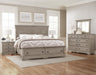 Vaughan-Bassett Heritage King Mansion Bed with Storage Footboard in Greystone - Furniture Max (Falls Church,VA) *