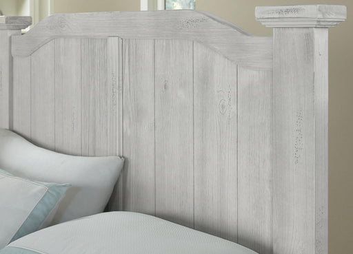 Vaughan-Bassett Sawmill King Arch Bed in Alabaster Two Tone - Furniture Max (Falls Church,VA) *
